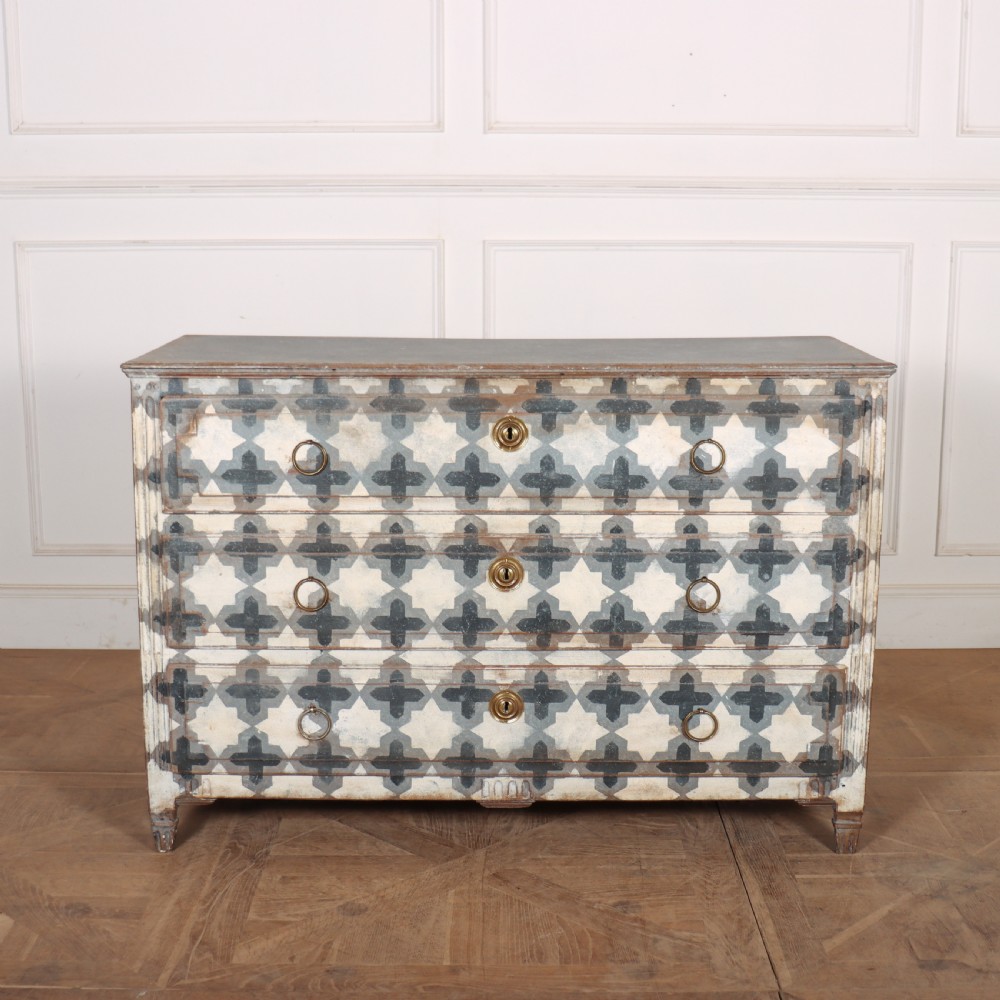 French Painted Oak Commode