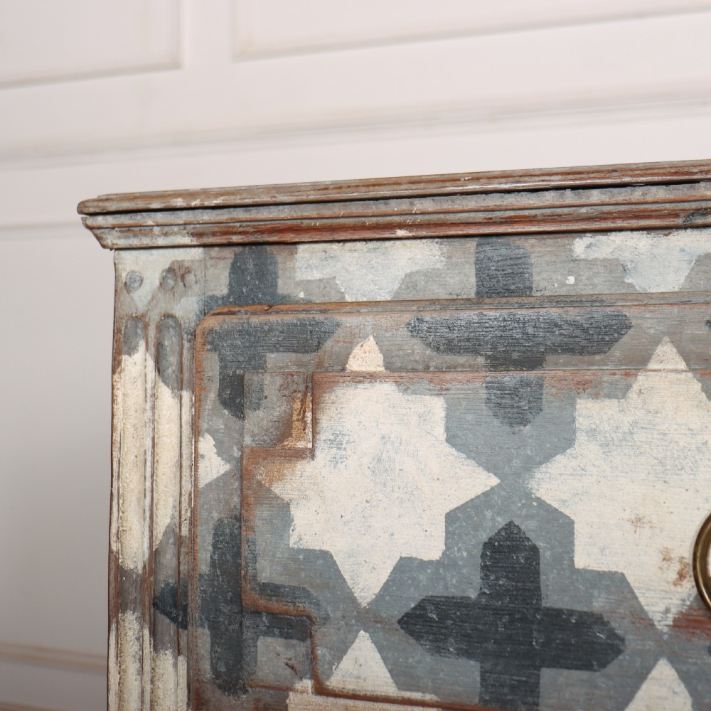 French Painted Oak Commode View VIII