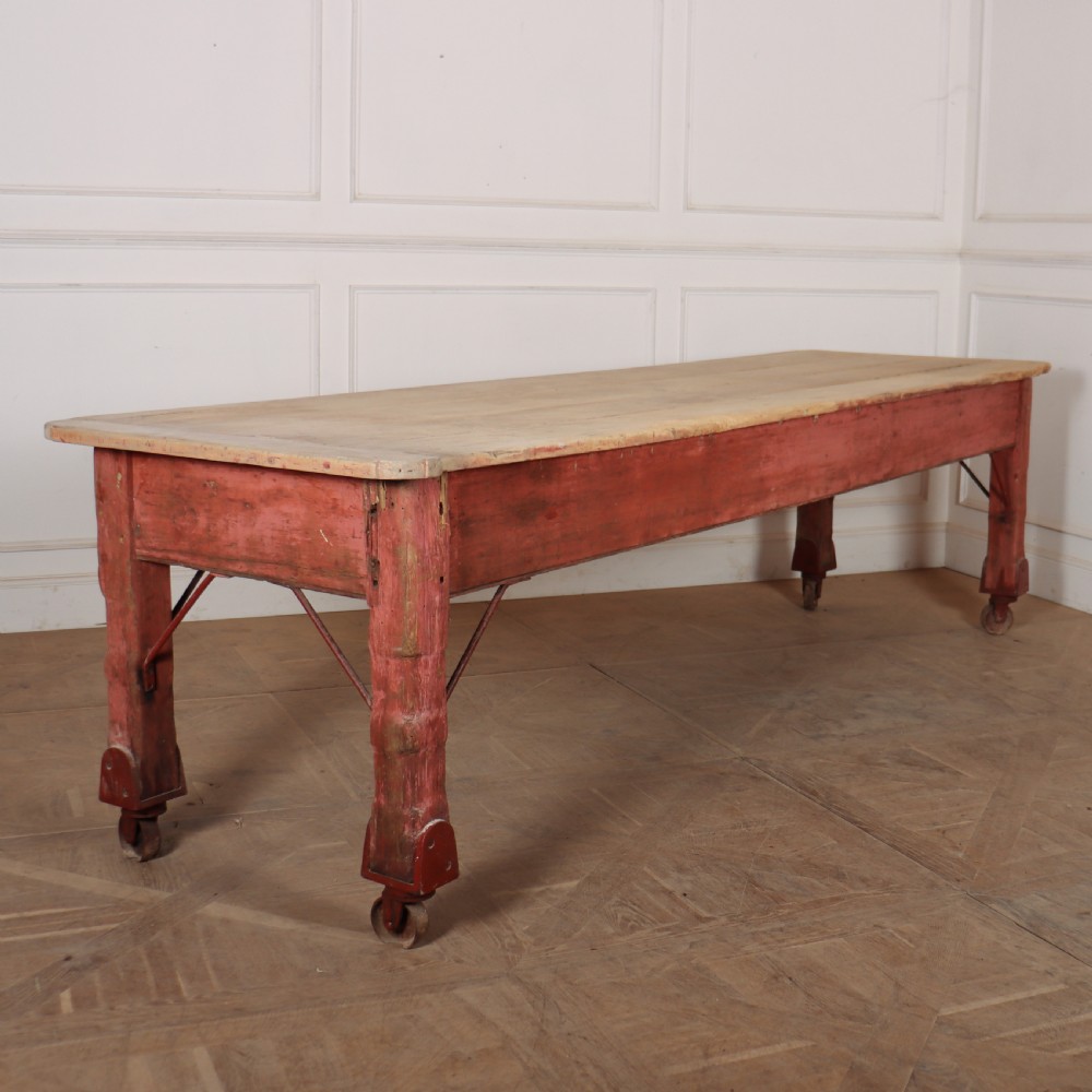 Large Sycamore Topped Preparation Table