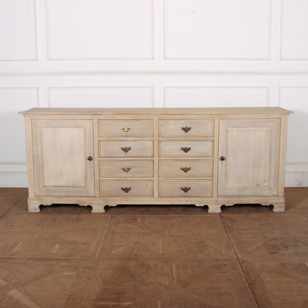 English Bleached Oak Dresser Base