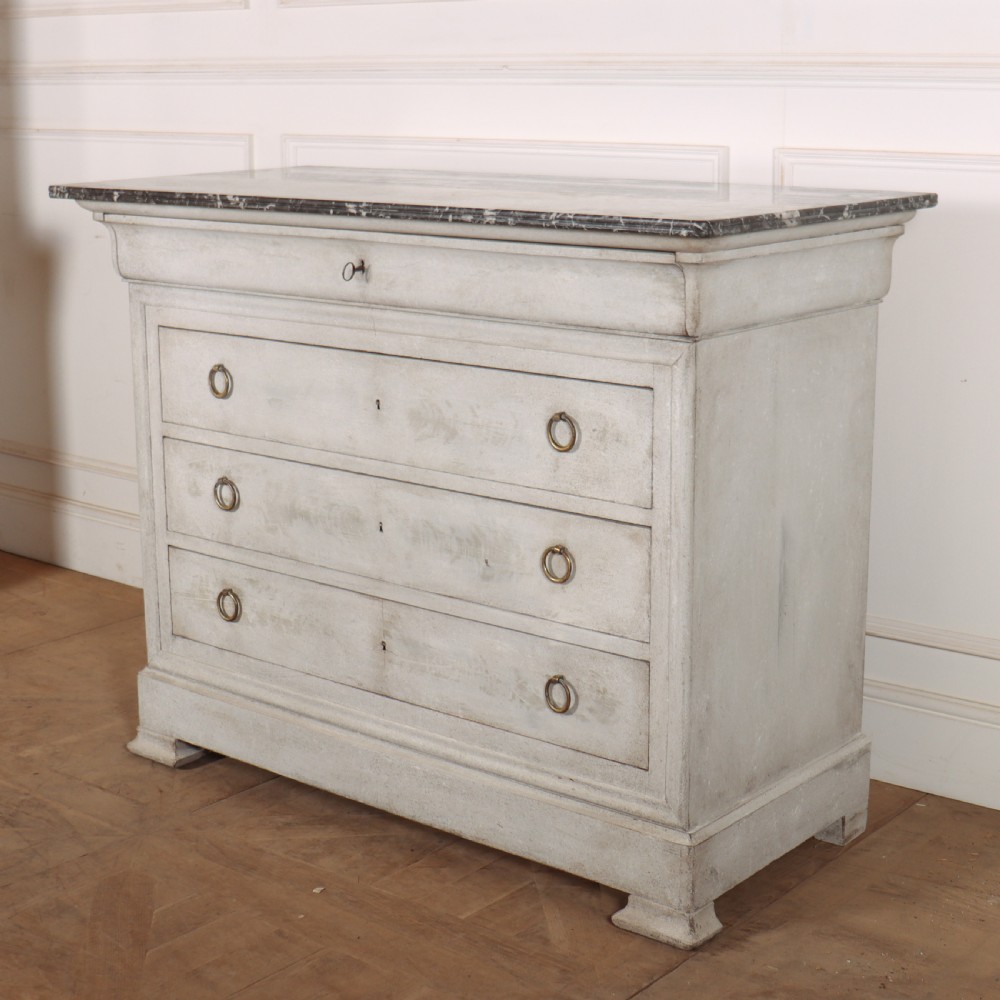 French Painted Marble Top Commode View VII