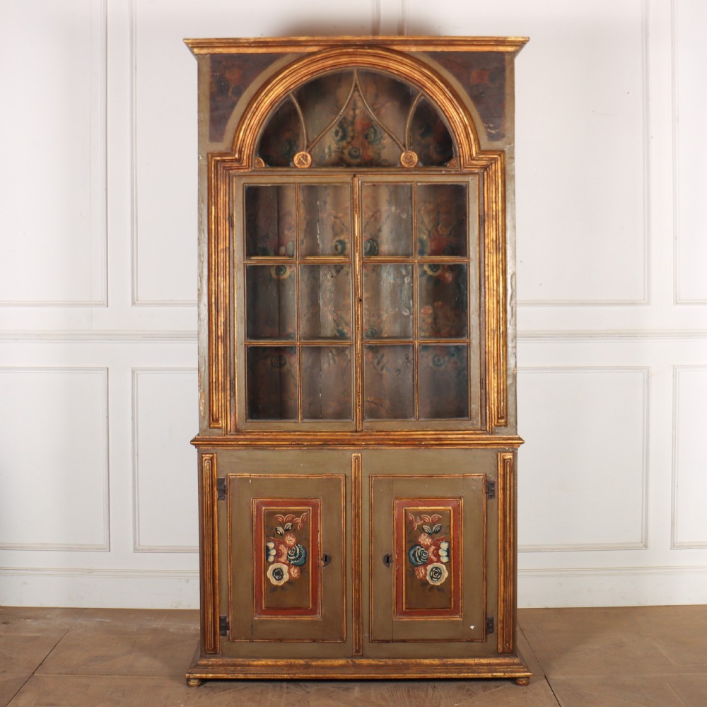 Original Painted Italian Glazed Bookcase