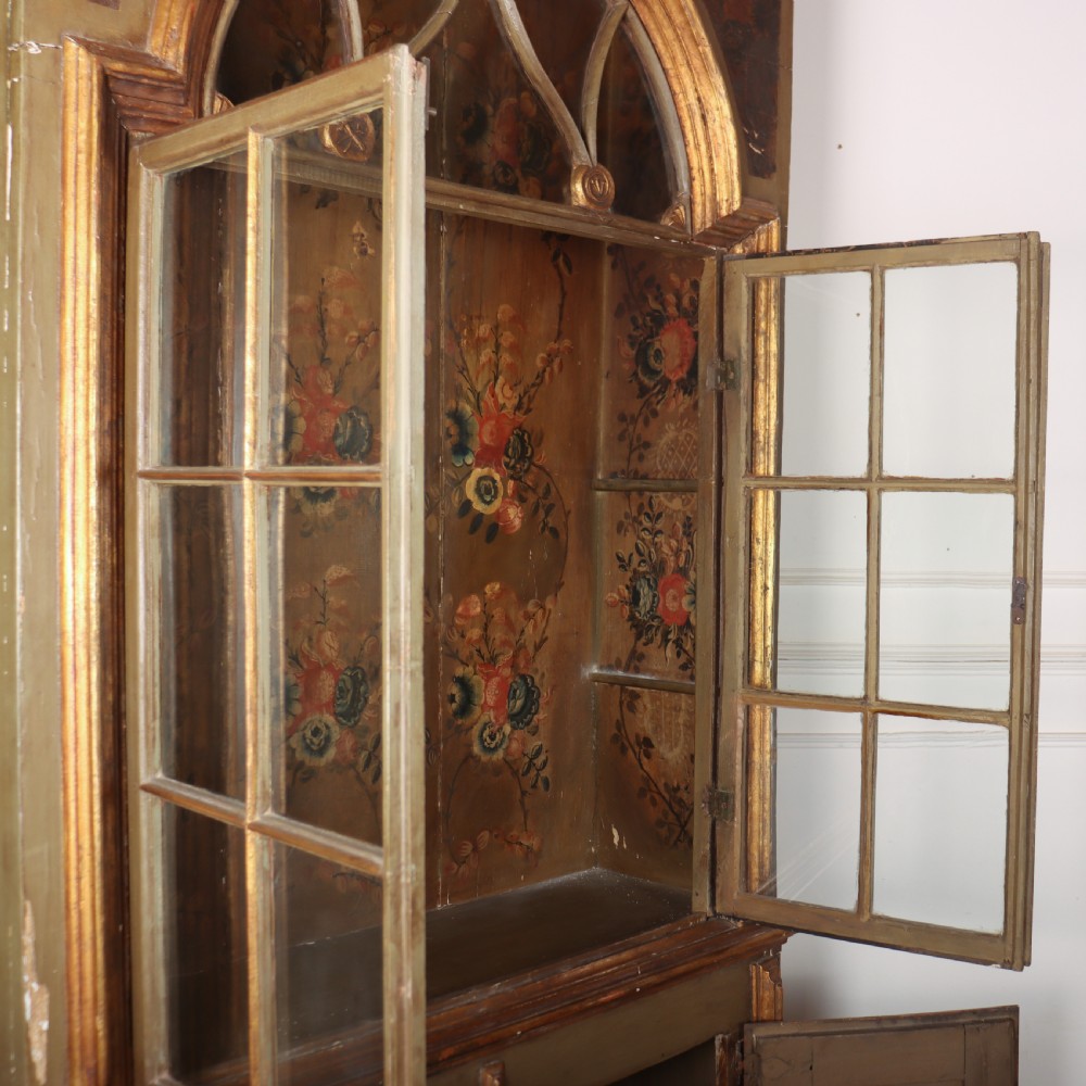 Original Painted Italian Glazed Bookcase View X