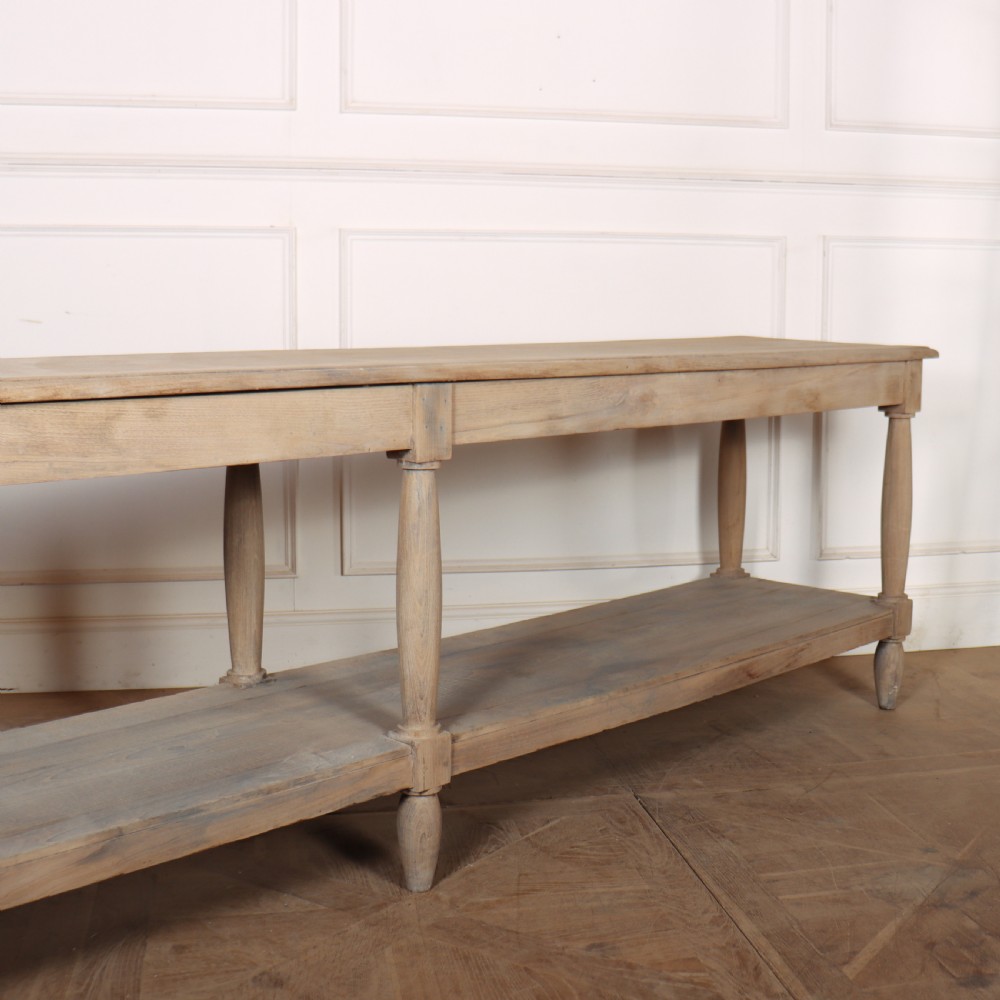French Bleached Oak Drapers Table View II