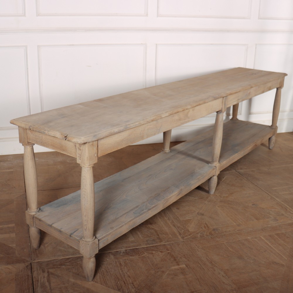 French Bleached Oak Drapers Table View III