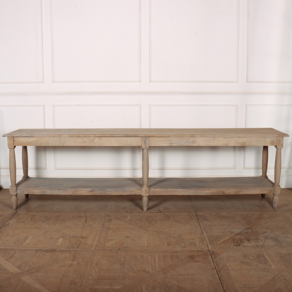 French Bleached Oak Drapers Table View IV