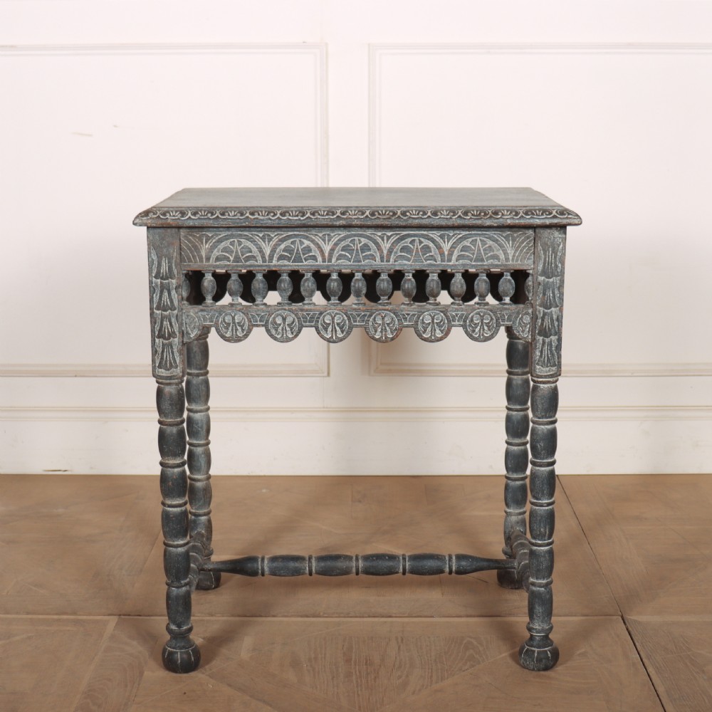 English Carved and Painted Side Table