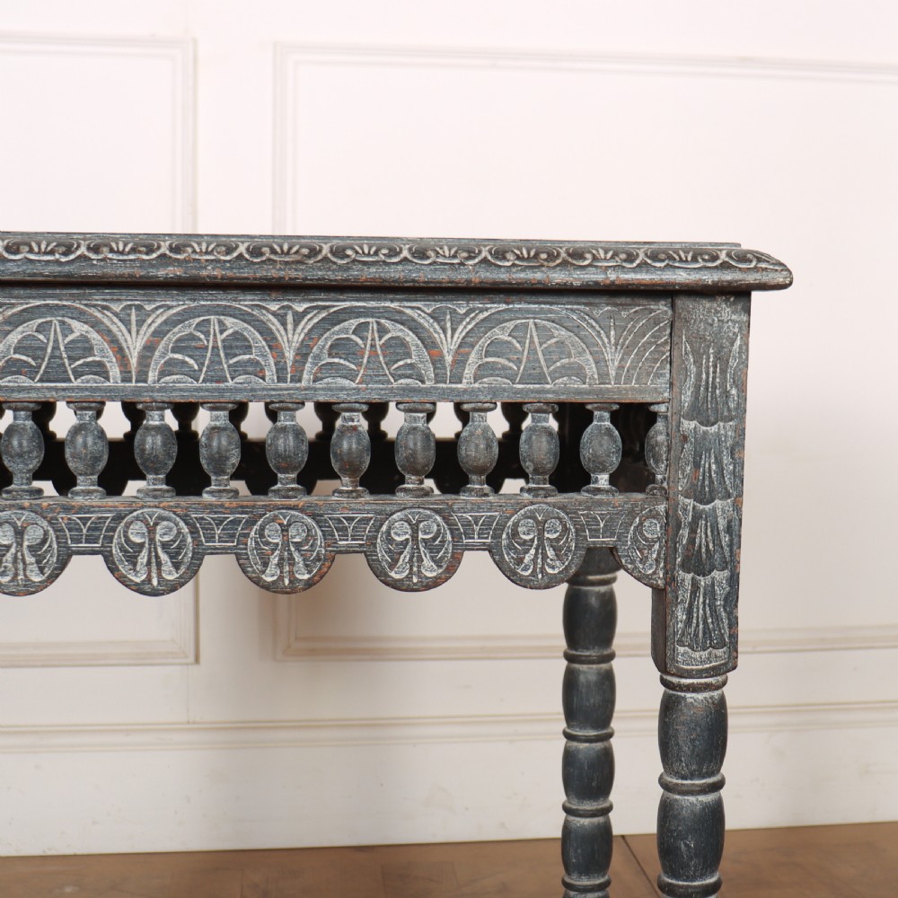 English Carved and Painted Side Table View II