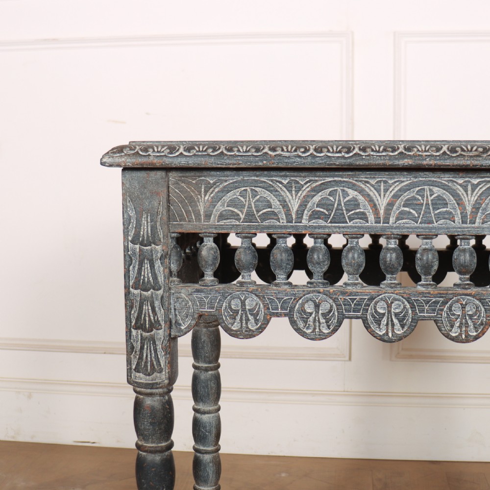 English Carved and Painted Side Table View IV