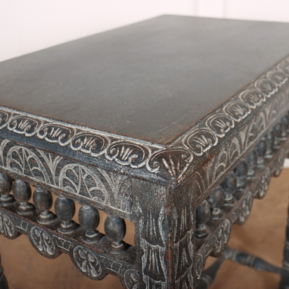 English Carved and Painted Side Table View VI