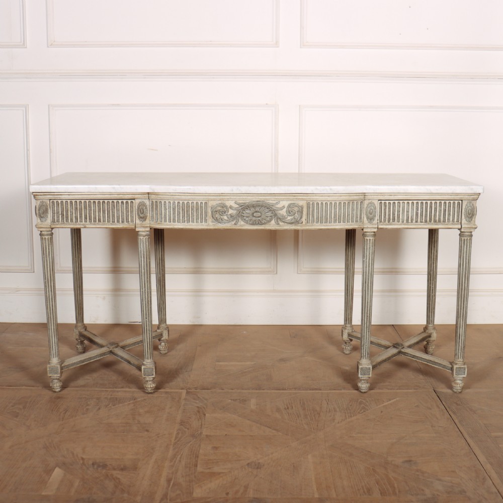 English Serpentine Console Table
