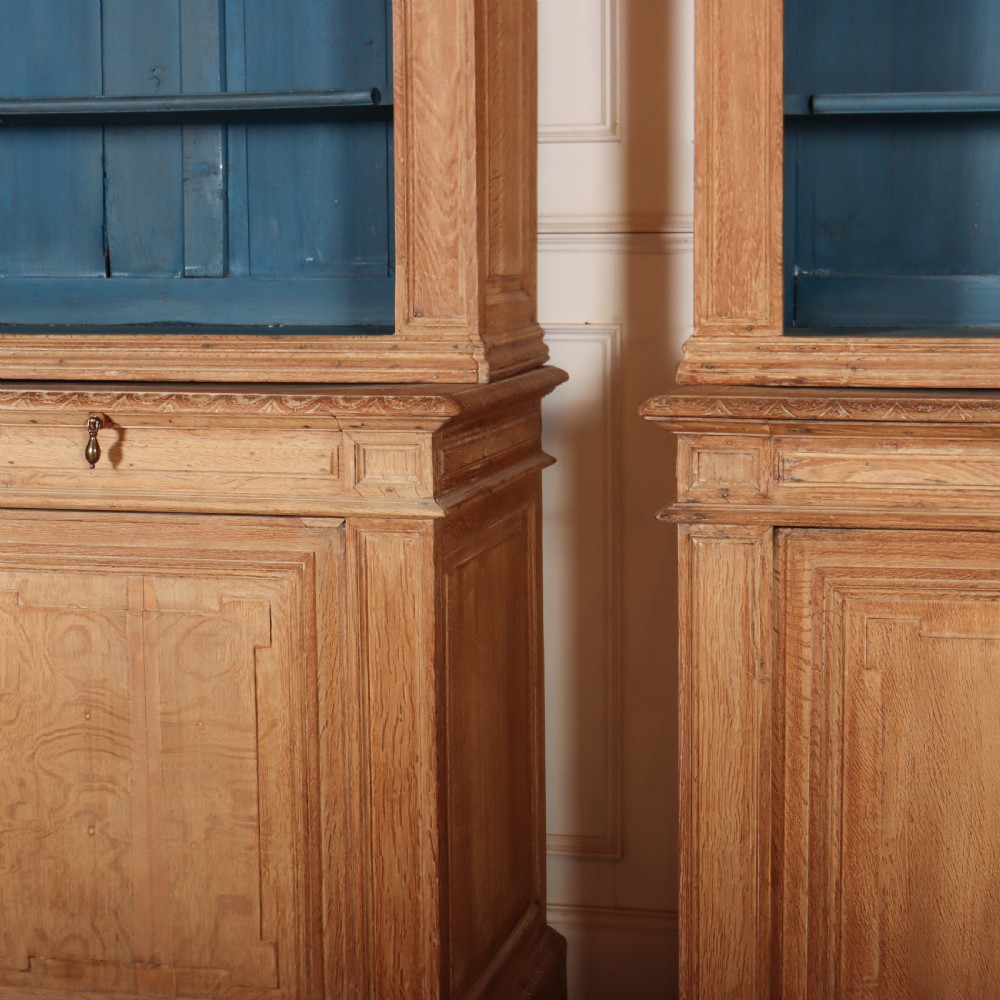 Pair of French Bleached Oak Bookcases View V