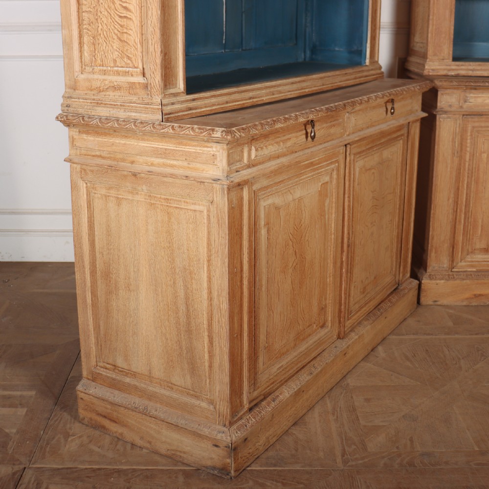 Pair of French Bleached Oak Bookcases View IX