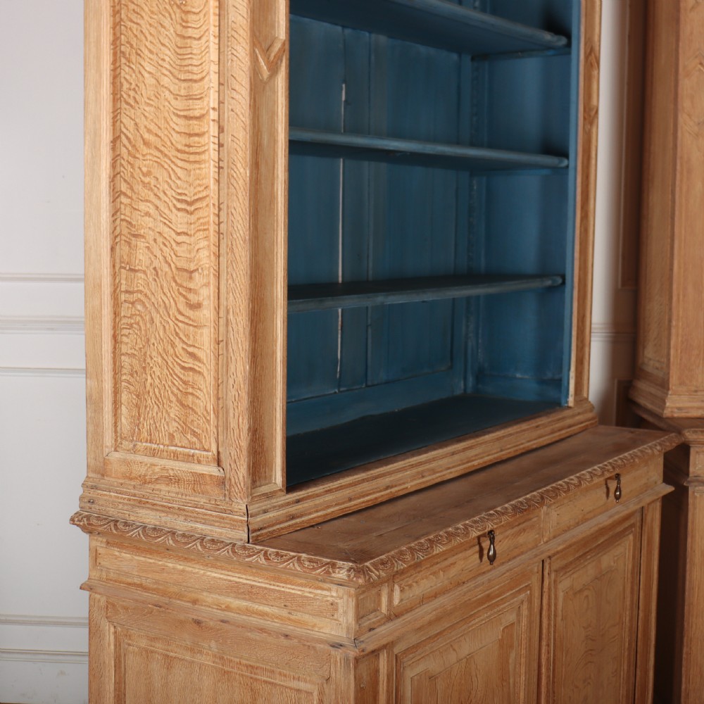 Pair of French Bleached Oak Bookcases View XI