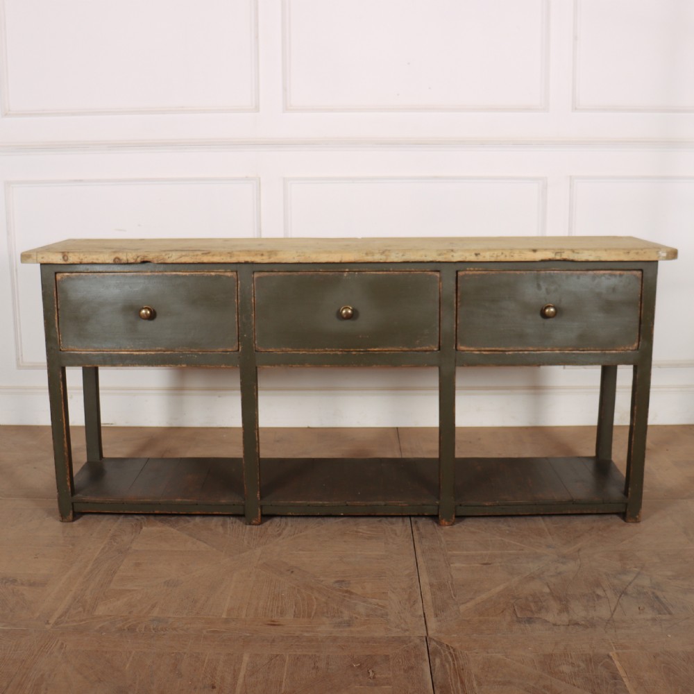 English Painted Potboard Dresser Base