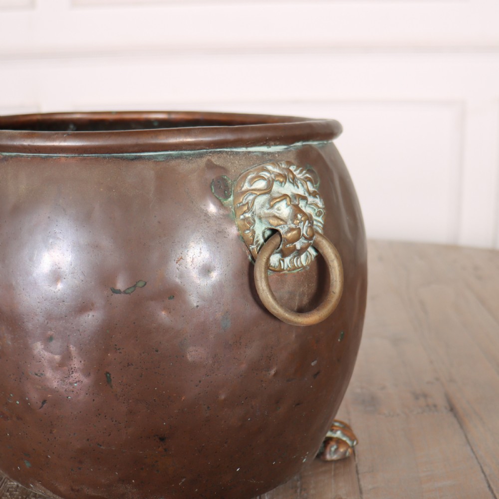 Antique Brass Coal Bin View II