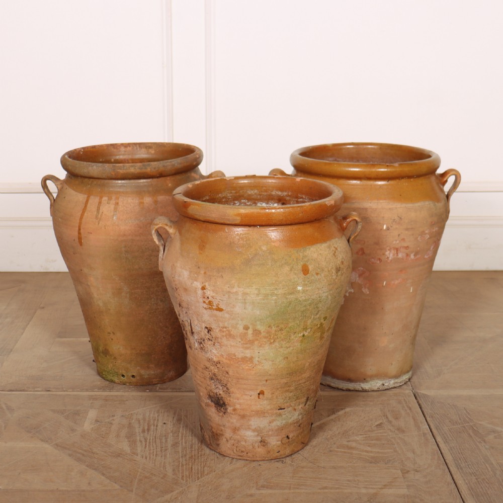 Set of 3 Spanish Terracotta Vases