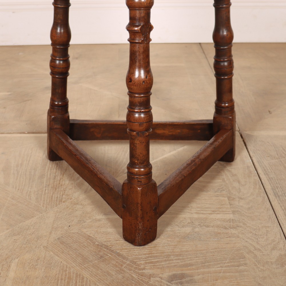 Small English Oak Cricket Table View III