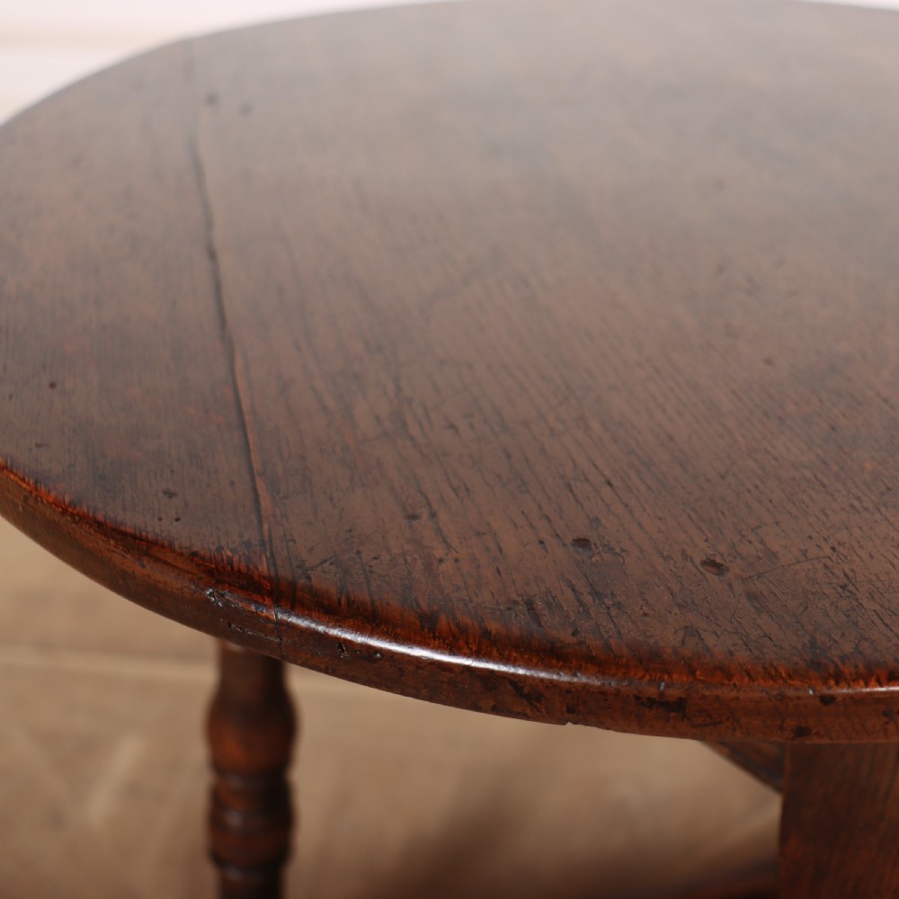 Small English Oak Cricket Table View IV