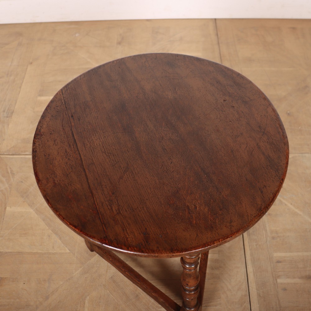 Small English Oak Cricket Table View V