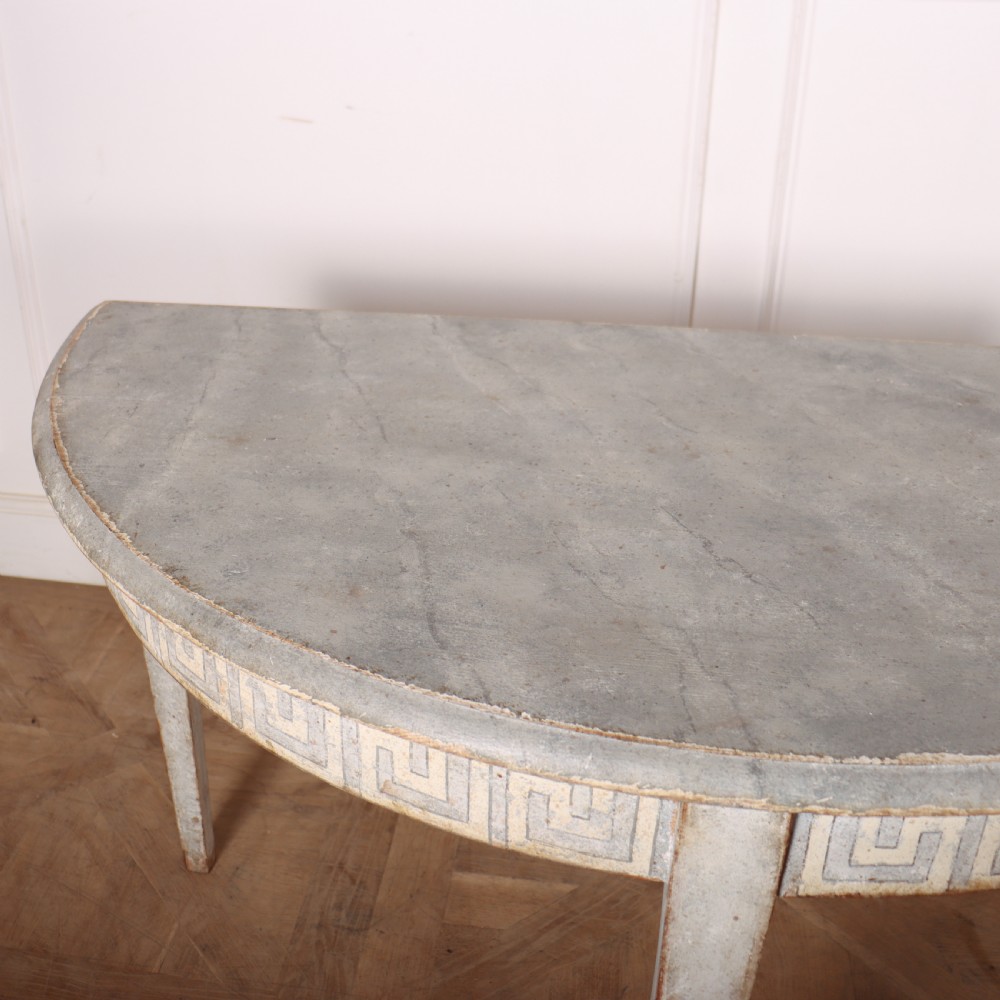 Pair of Swedish Demi Lune Consoles View VII