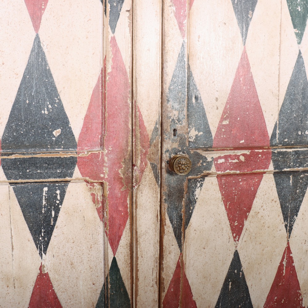 19th Century English Painted Cupboard View III