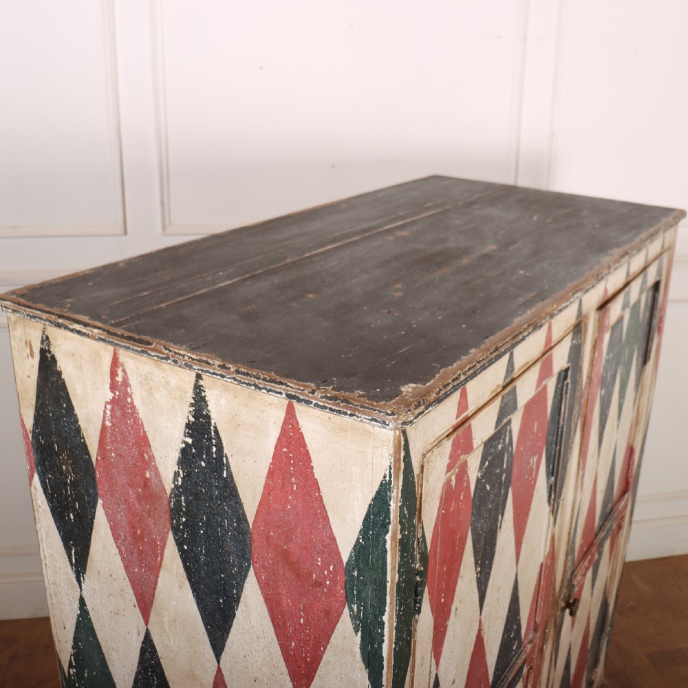 19th Century English Painted Cupboard View VIII