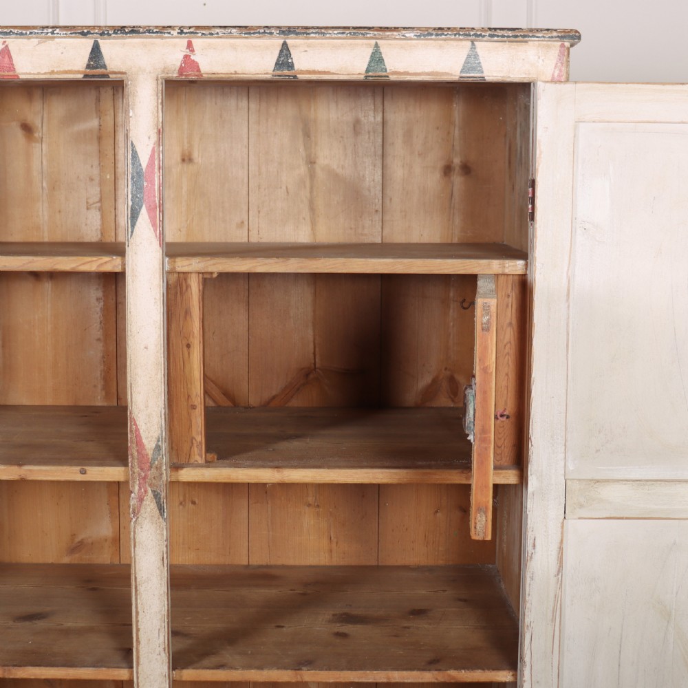 19th Century English Painted Cupboard View X