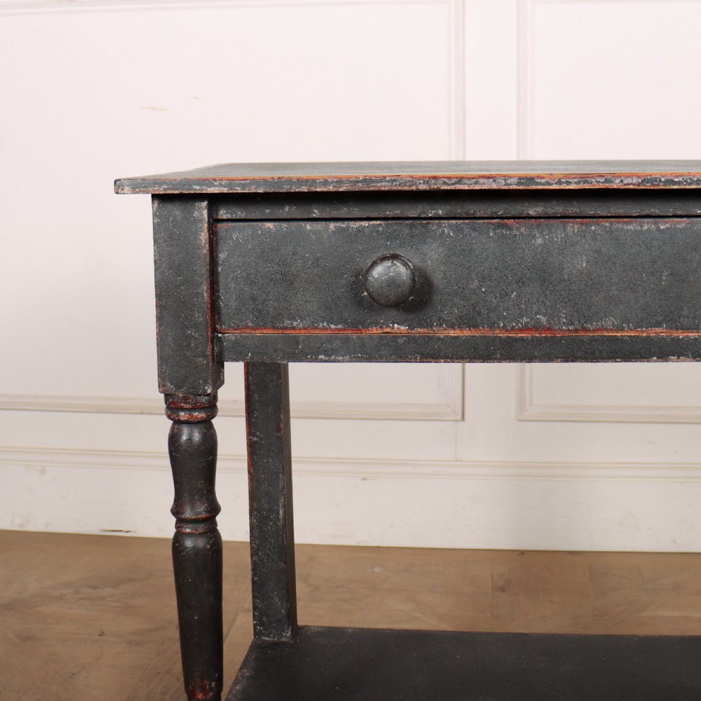 English Painted Potboard Lamp Table View II