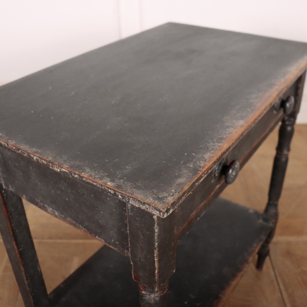 English Painted Potboard Lamp Table View V