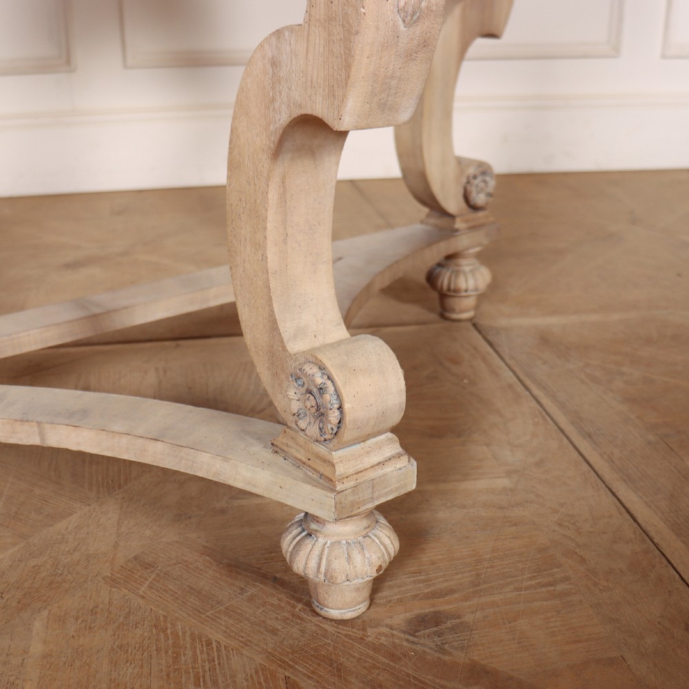 Bleached Walnut Demi Lune Console View V