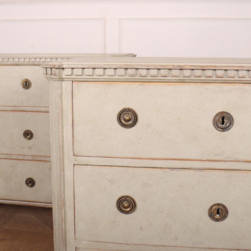 Pair of Swedish Painted Commodes View III