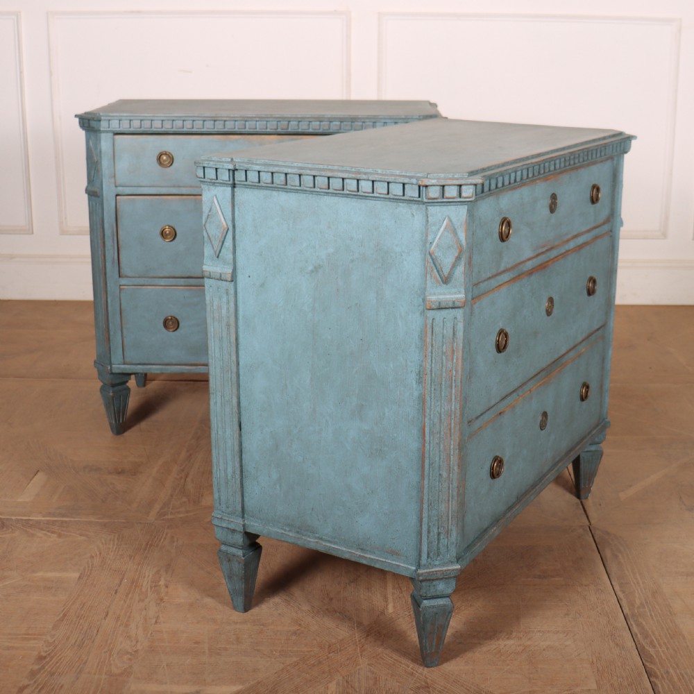 Pair of Swedish Painted Commodes View III
