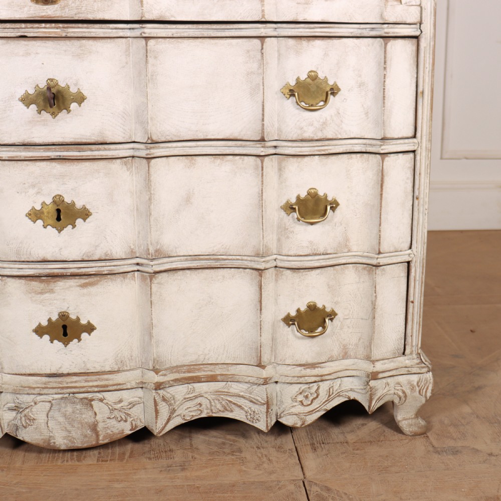 18th Century Painted Rococo Bureau Bookcase View VI