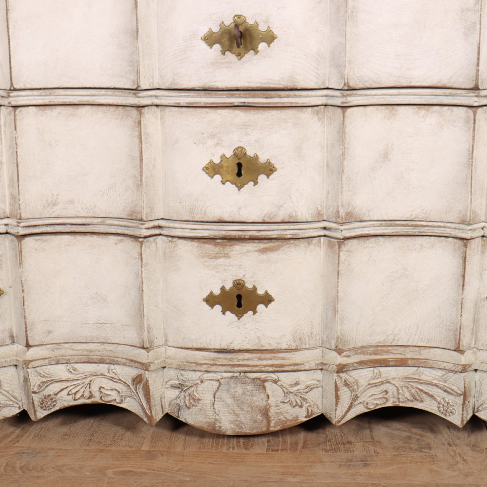 18th Century Painted Rococo Bureau Bookcase View VII