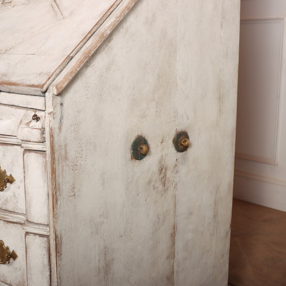 18th Century Painted Rococo Bureau Bookcase View XVI