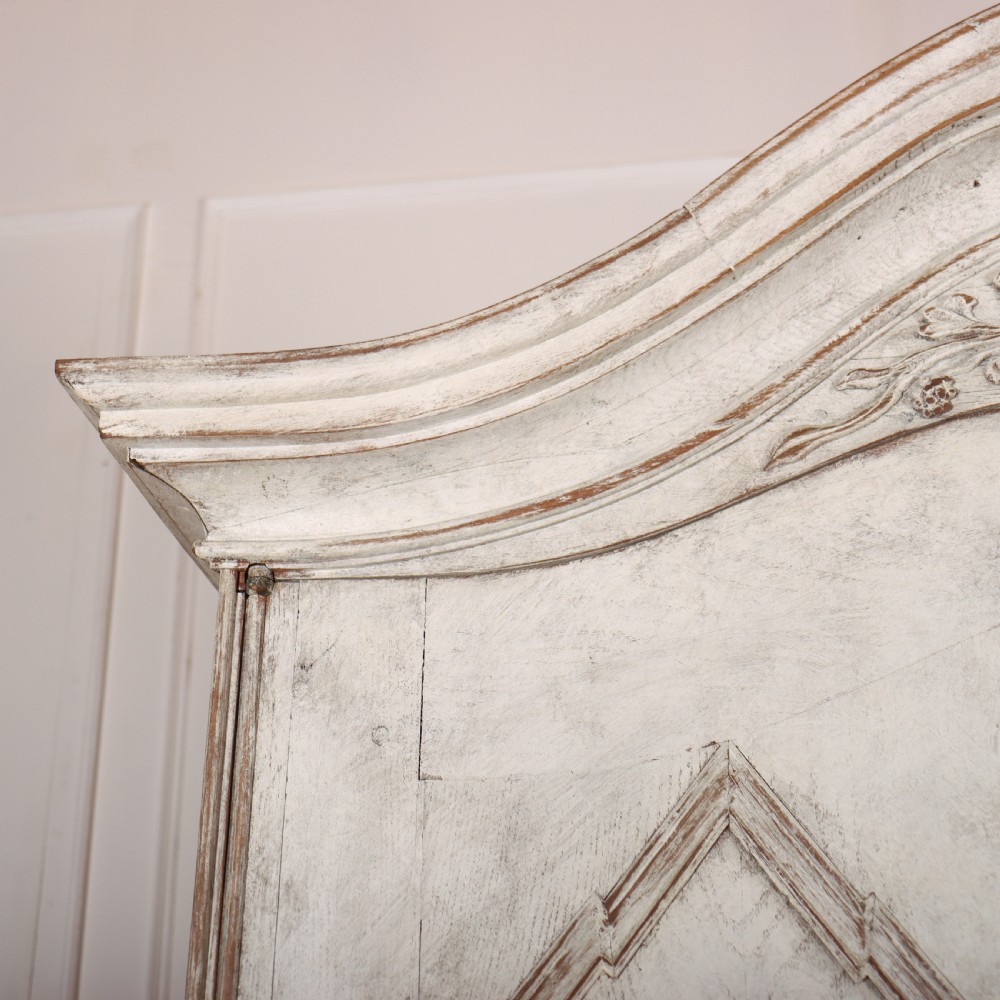 18th Century Painted Rococo Bureau Bookcase View XVII