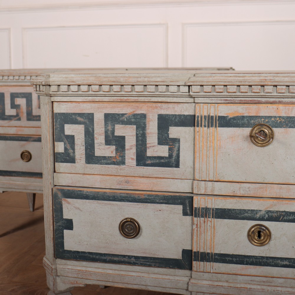 Pair of Swedish Painted Commodes View III
