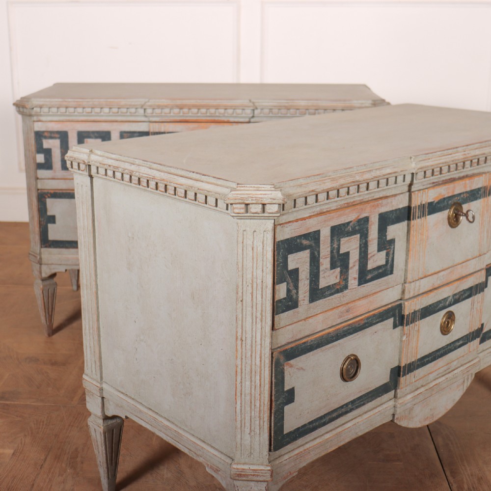 Pair of Swedish Painted Commodes View V
