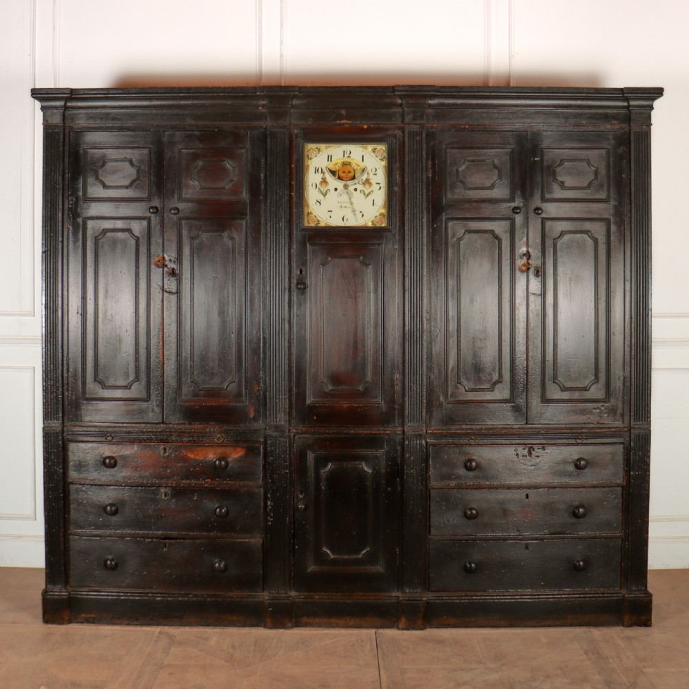 18th Century Original Painted Housekeepers Cupboard