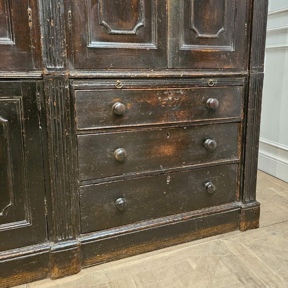 18th Century Original Painted Housekeepers Cupboard View X