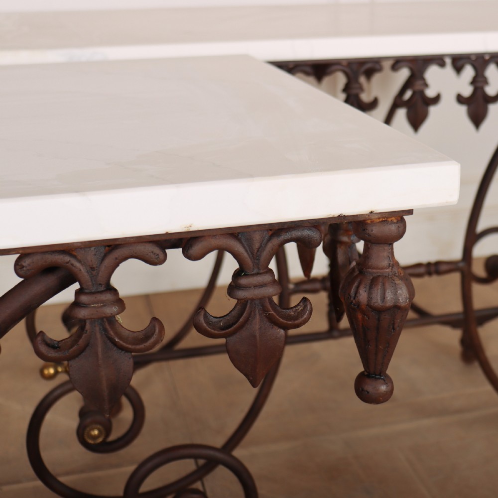 Pair of Marble Top Patisserie Tables View V