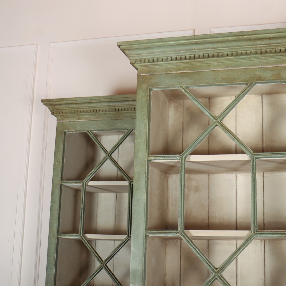 Pair of English Painted Bookcases View II