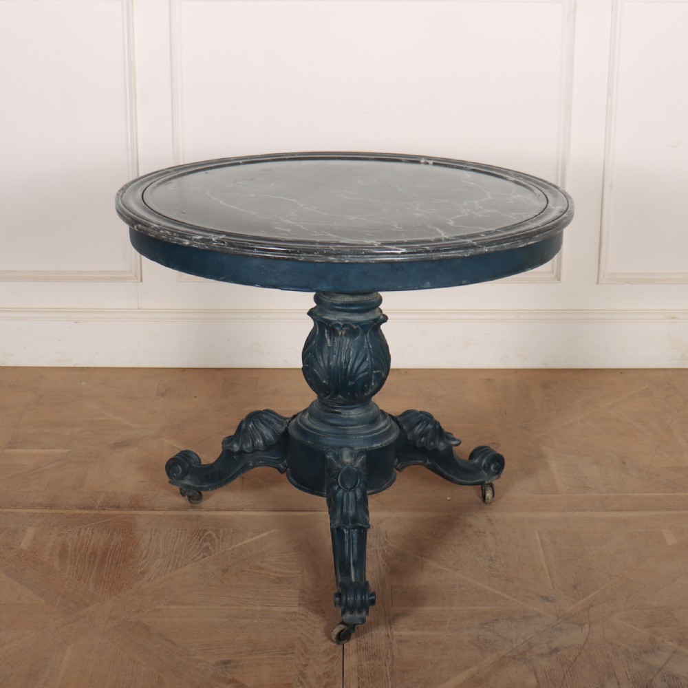 French Marble Top Painted Gueridon