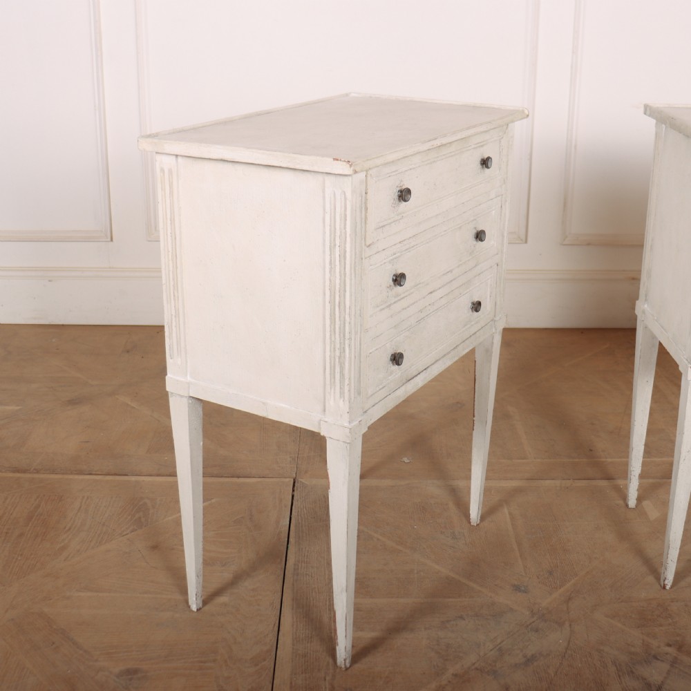 Pair of French Painted Bedside Commodes View VII