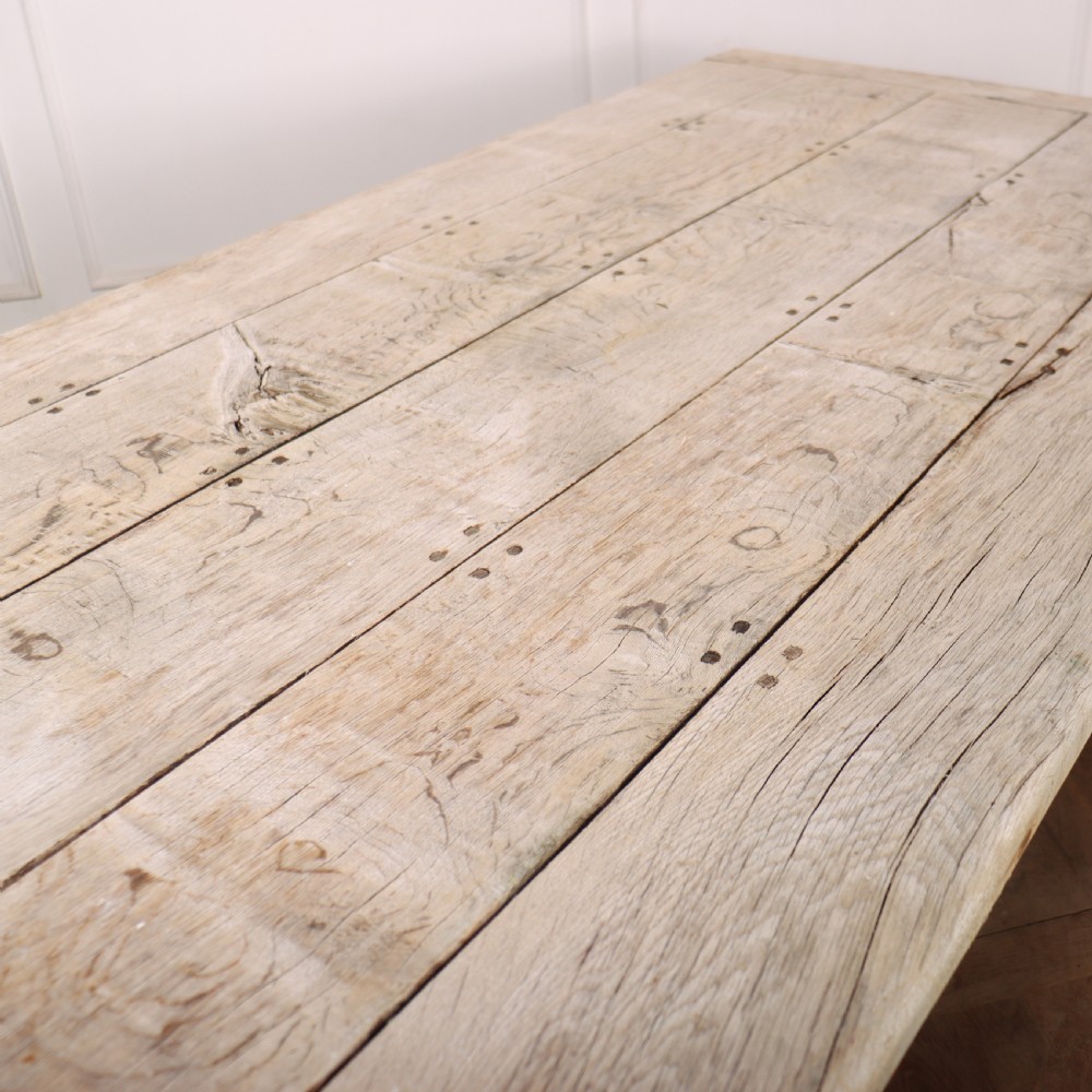 English Bleached Oak Trestle Table View IV