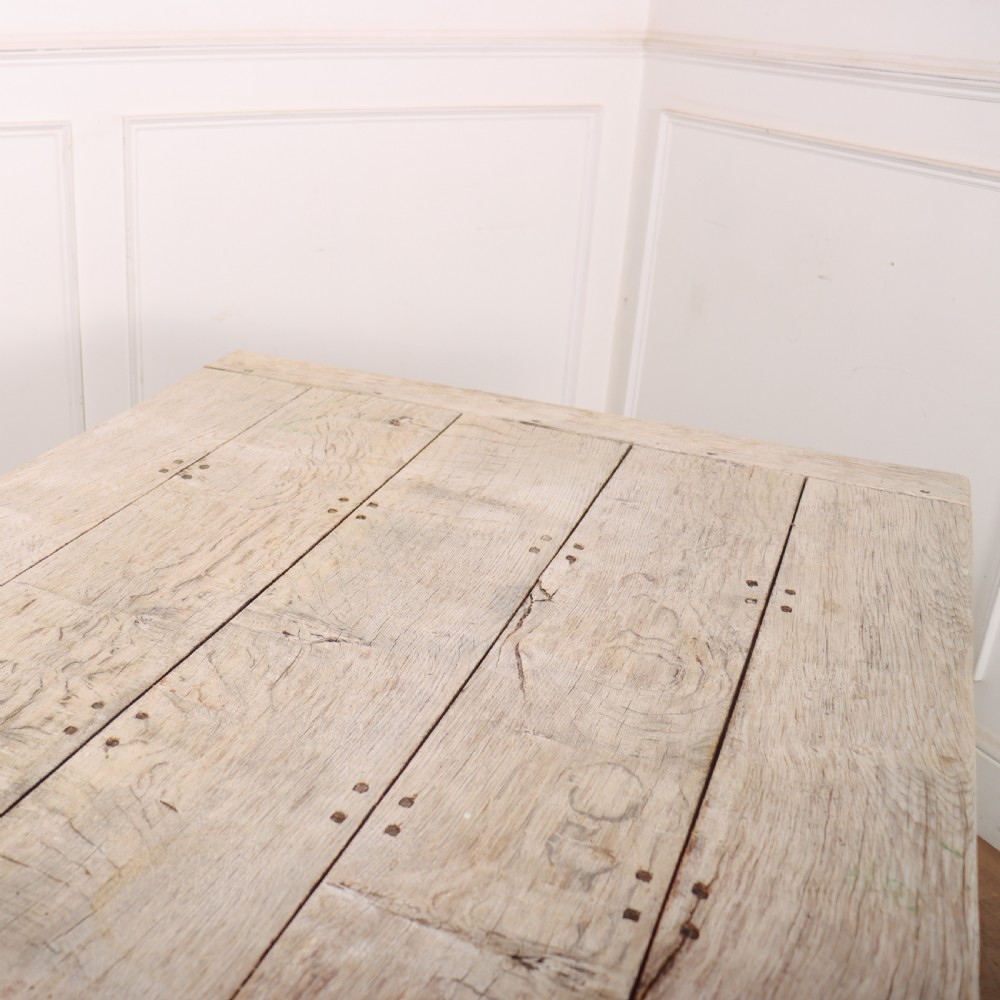 English Bleached Oak Trestle Table View VI