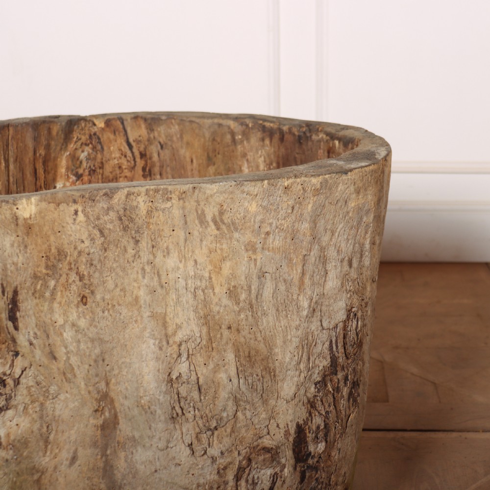 Pair of Dug Out Sycamore Planters View II