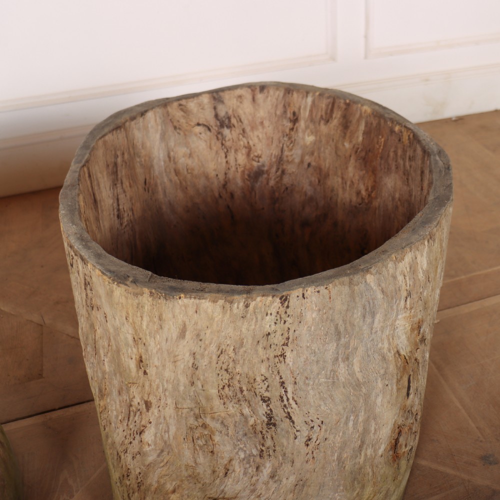 Pair of Dug Out Sycamore Planters View IV