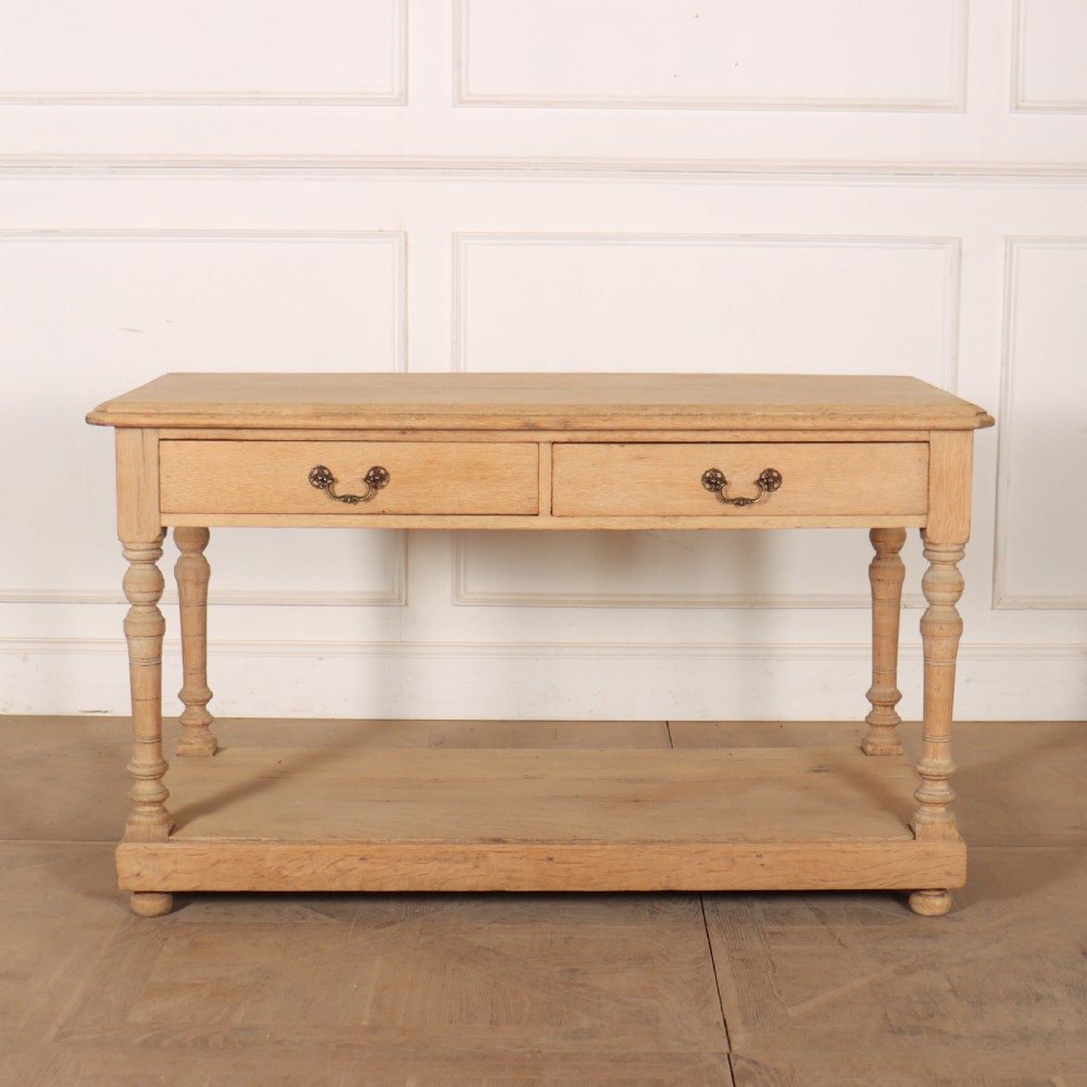 Small Bleached Oak Drapers Table